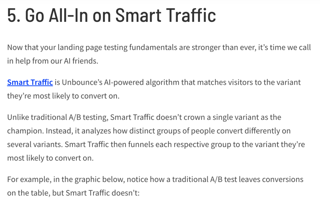 how Unbounce uses a listicle for B2B content marketing
